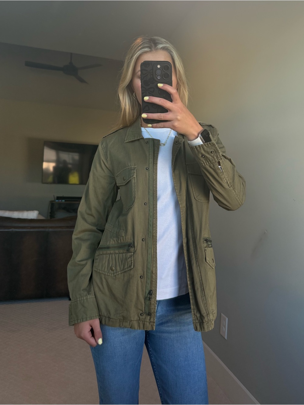 Olive Utility Jacket for Women - Lightweight Field Coat